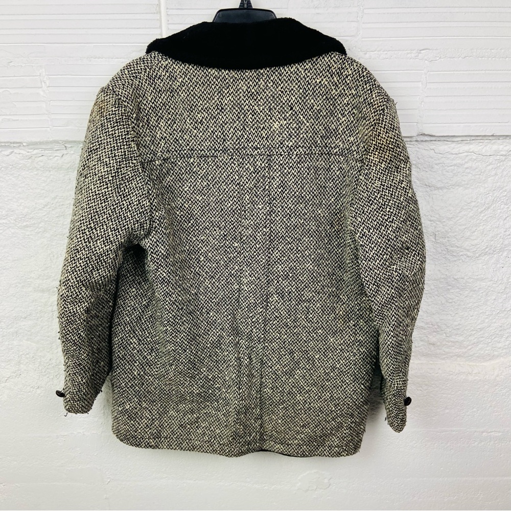 vintage 60S 70S wool Oakbrook Sportswear herringbone tweed car coat size 40 - Picture 8 of 15